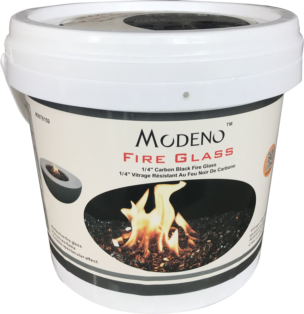 11.4 kg bucket of fire glass