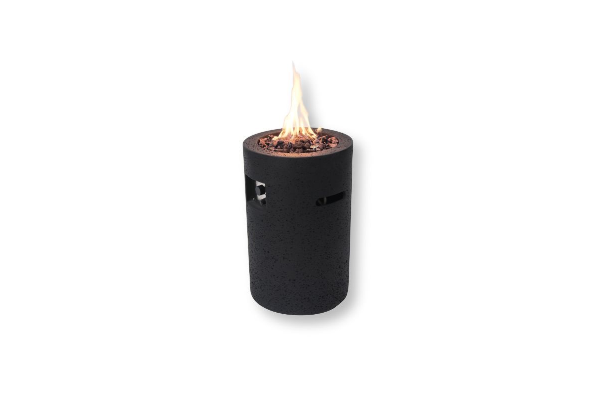 LAVA TUBE cylindrical gas fire pit