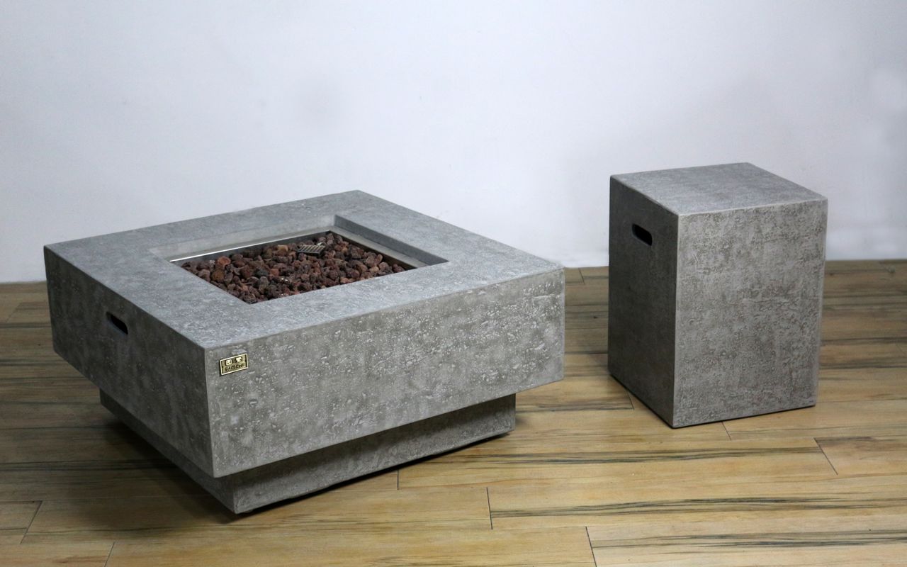 Square LG GFRC concrete bottle cover