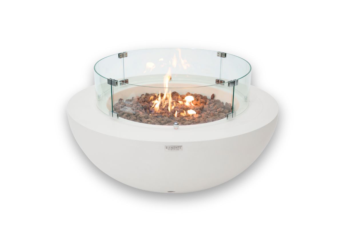 LUNAR BOWL Cream White with the glass guard