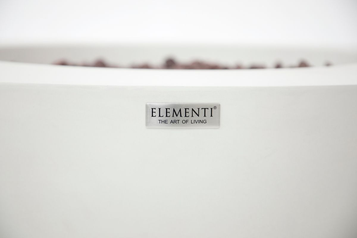 LUNAR BOWL Cream White close-up with the ELEMENTI badge