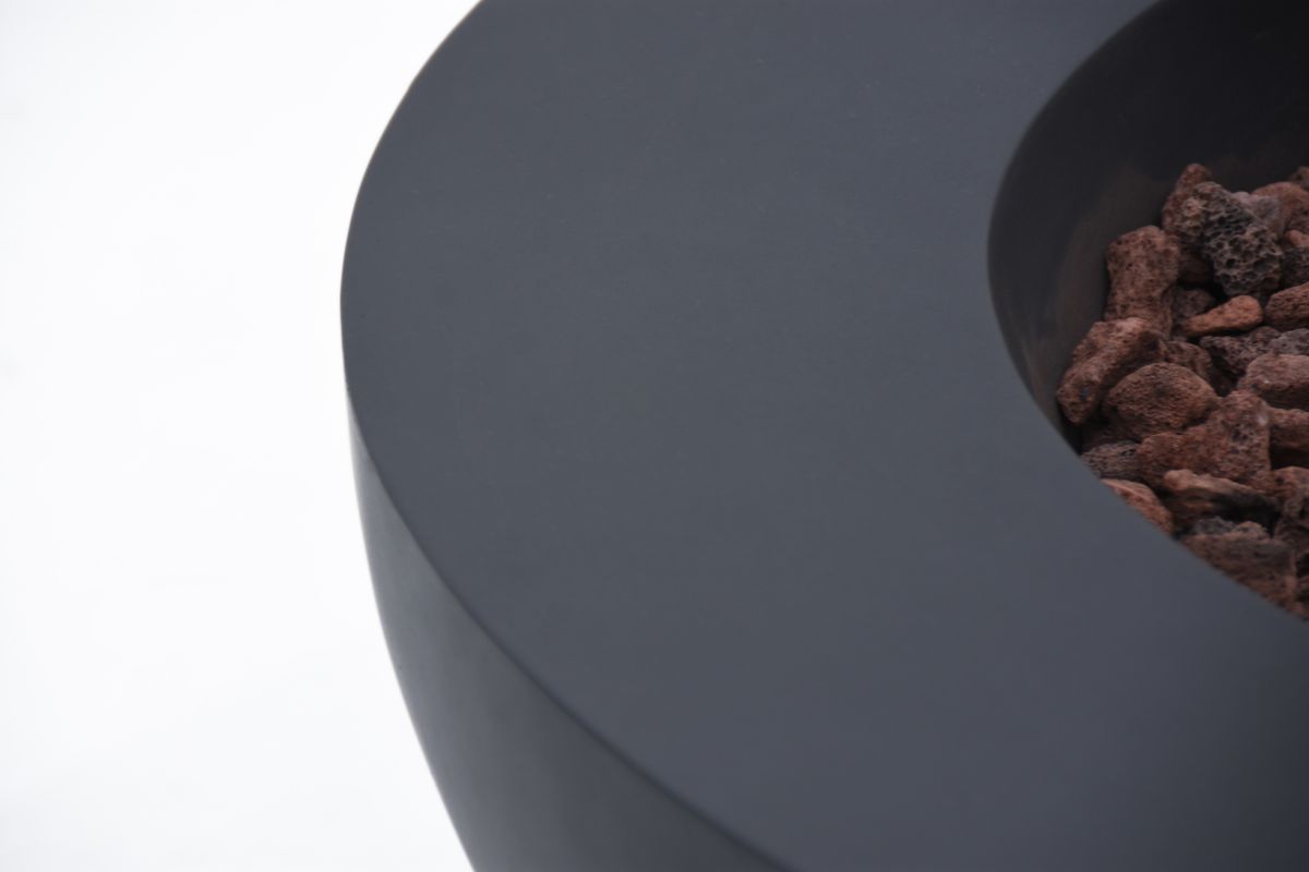 The smooth, matt surface of the LUNAR BOWL Dark Grey up close
